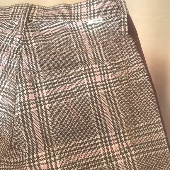 Mother The Insider Plaid Stripe Retro Ankle Pants Plum Pink Brown Orange 24 NWT - Picture 10 of 16